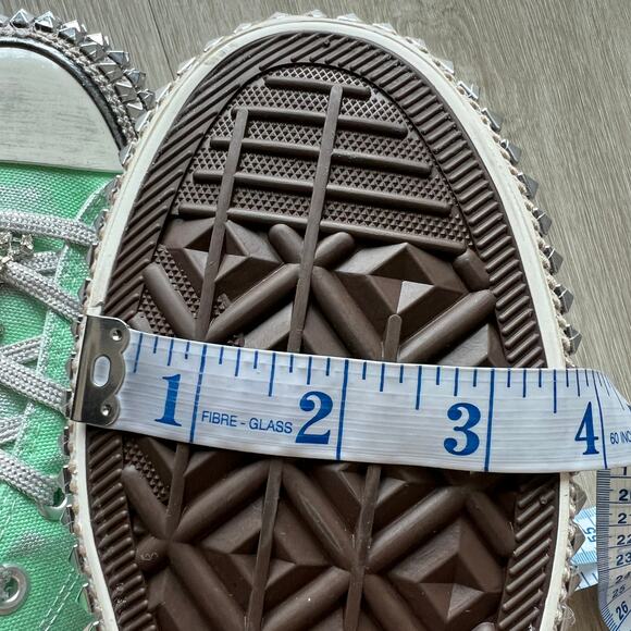 Nan-ku x Free People Cruise Studded Hi-Top Sneaker 39 US 9 Spring Mint Green NEW - Picture 10 of 12